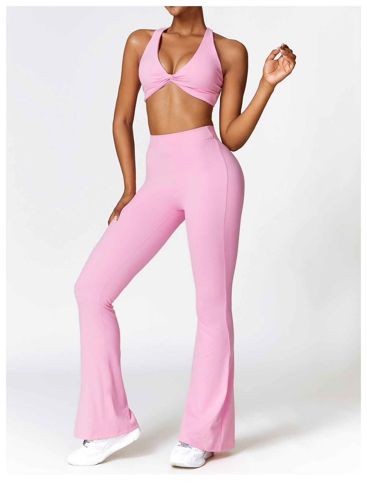 High-waist Booty Wide Leggings 2-Piece Yoga Set