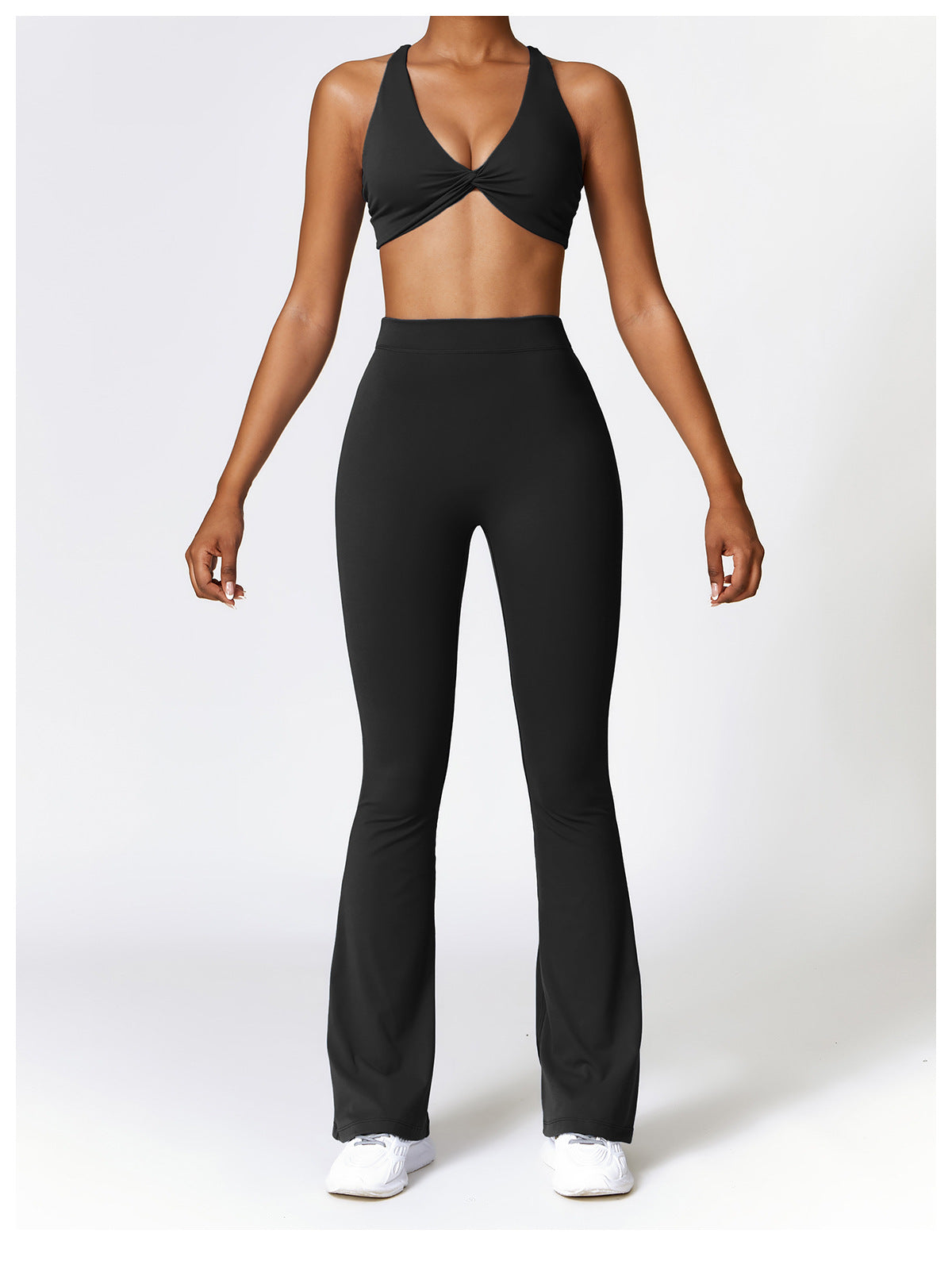 High-waist Booty Wide Leggings 2-Piece Yoga Set