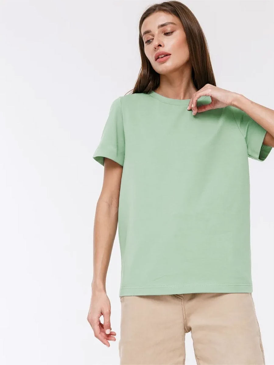 Casual Round-Neck Short Sleeve T-shirt