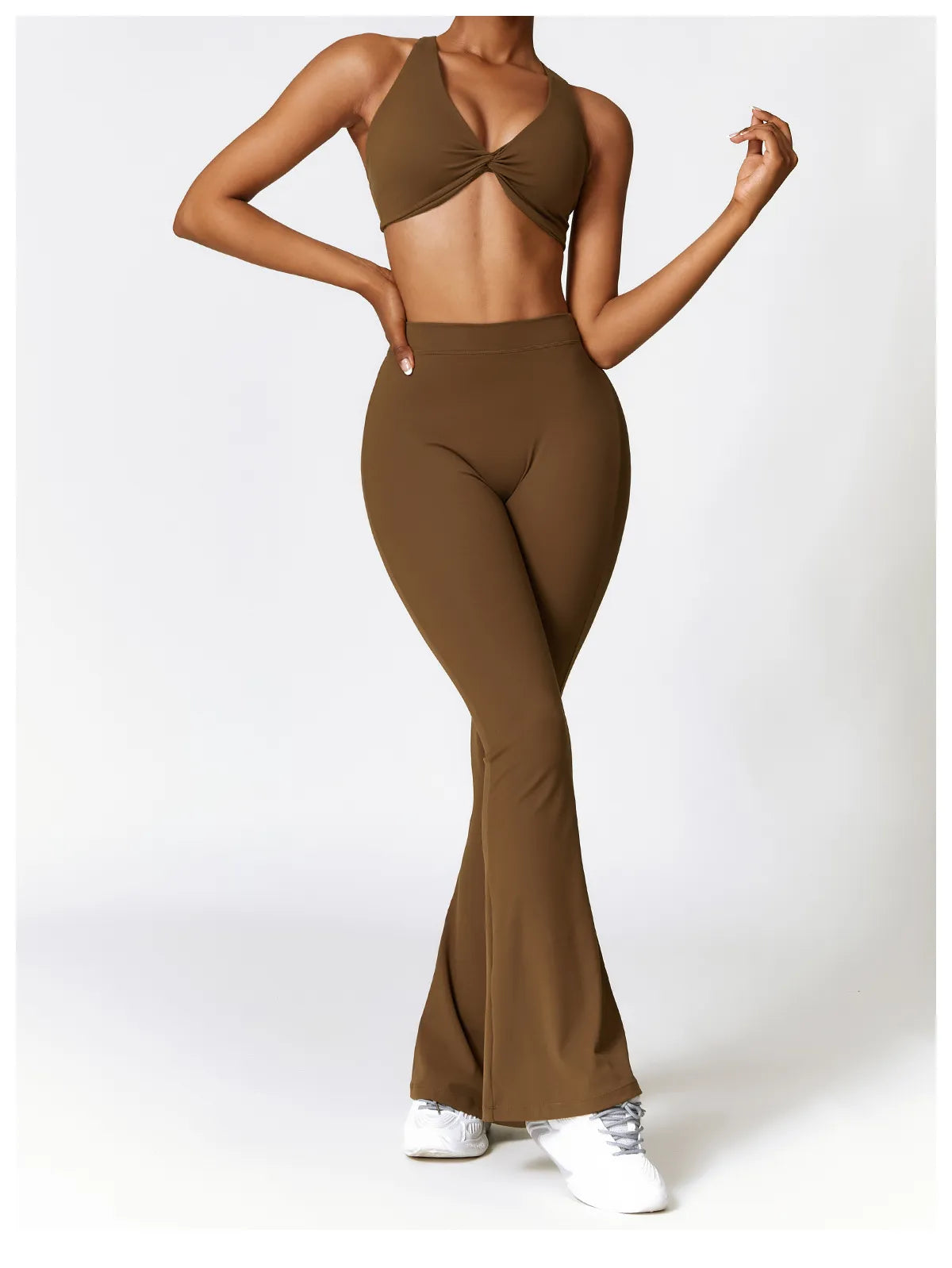 High-waist Booty Wide Leggings 2-Piece Yoga Set