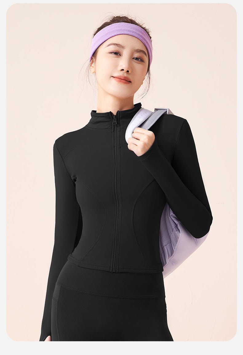 New Colors Jacket Slim Fit Long Sleeved Fitness Coat