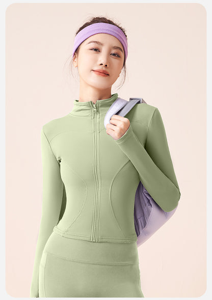 New Colors Jacket Slim Fit Long Sleeved Fitness Coat