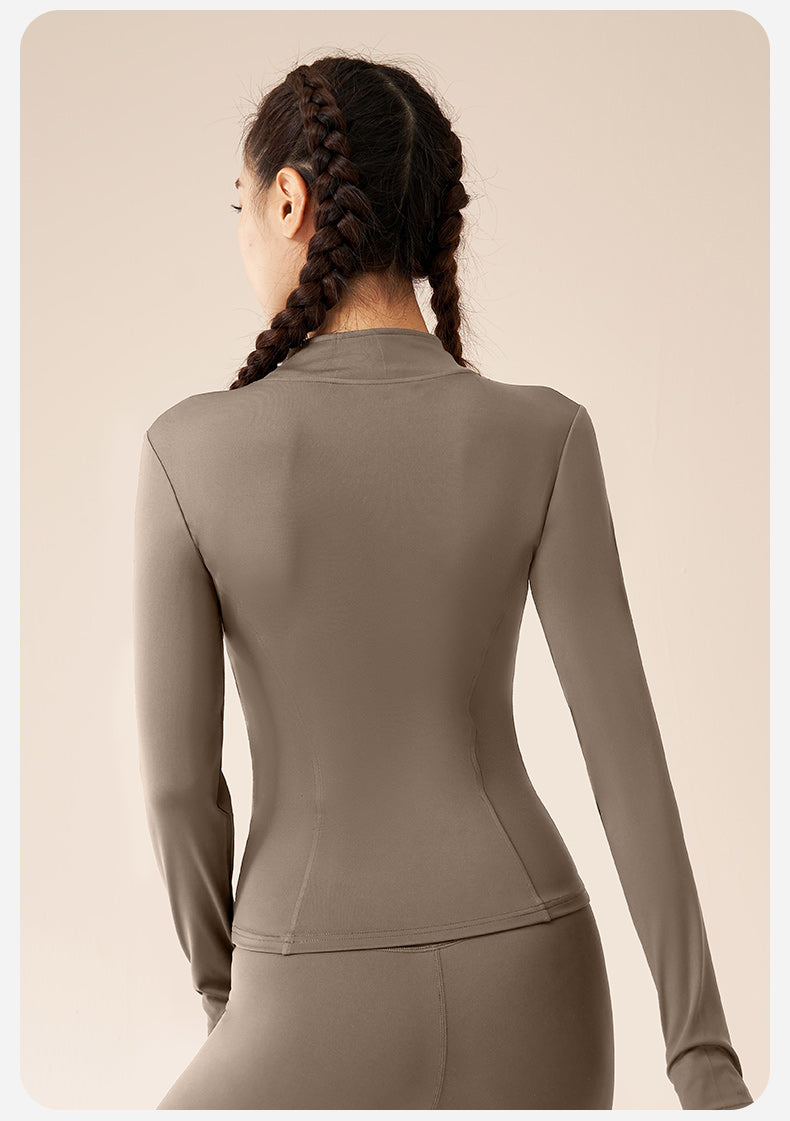 New Colors Jacket Slim Fit Long Sleeved Fitness Coat