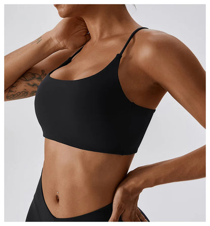 U-Shaped Multi-Strap Cross Back  Sports Bra