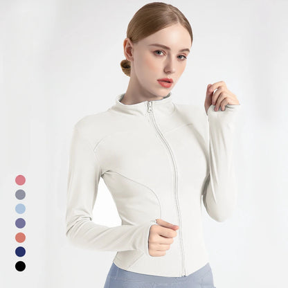 New Colors Jacket Slim Fit Long Sleeved Fitness Coat