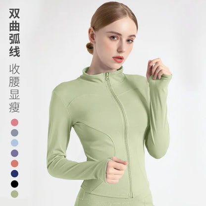New Colors Jacket Slim Fit Long Sleeved Fitness Coat