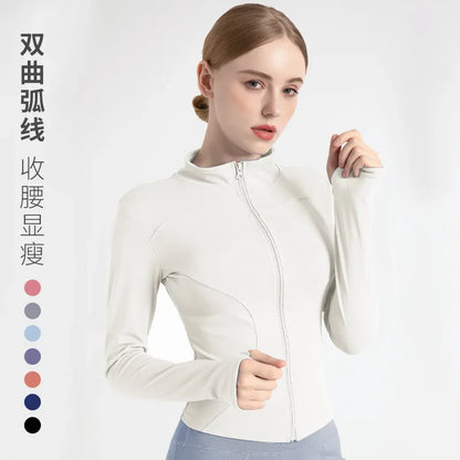 New Colors Jacket Slim Fit Long Sleeved Fitness Coat
