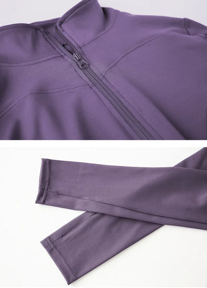 New Colors Jacket Slim Fit Long Sleeved Fitness Coat