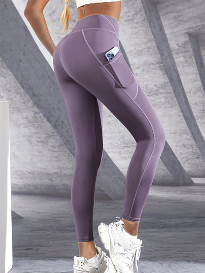 New High Waist Women's Leggings Stretch Yoga Pants Tights With Pockets