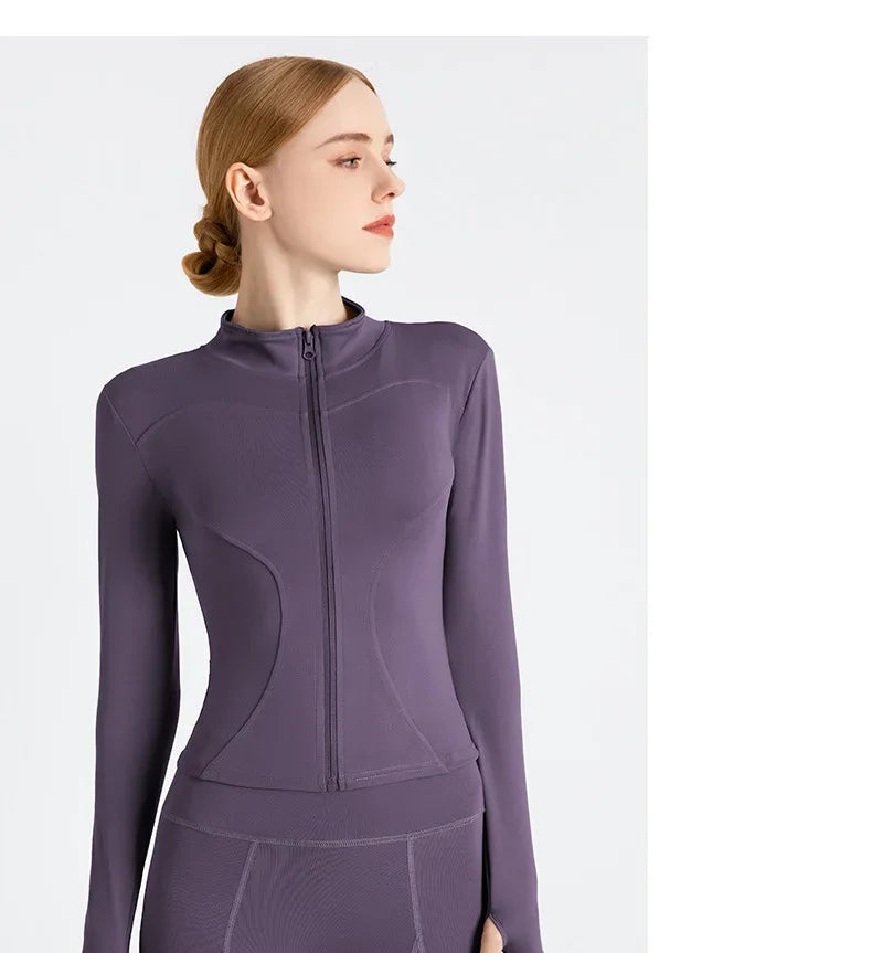 New Colors Jacket Slim Fit Long Sleeved Fitness Coat
