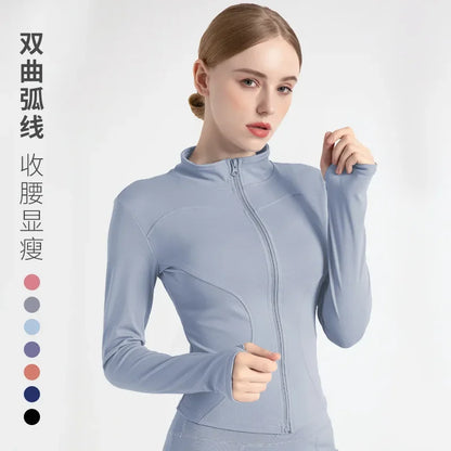 New Colors Jacket Slim Fit Long Sleeved Fitness Coat