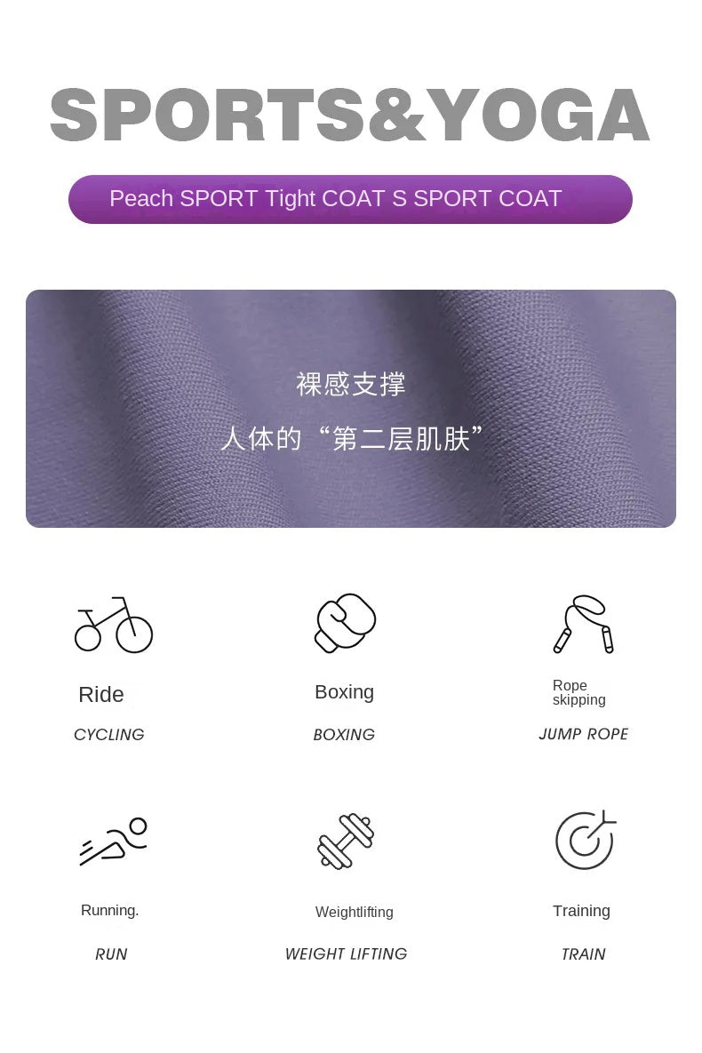 New Colors Jacket Slim Fit Long Sleeved Fitness Coat