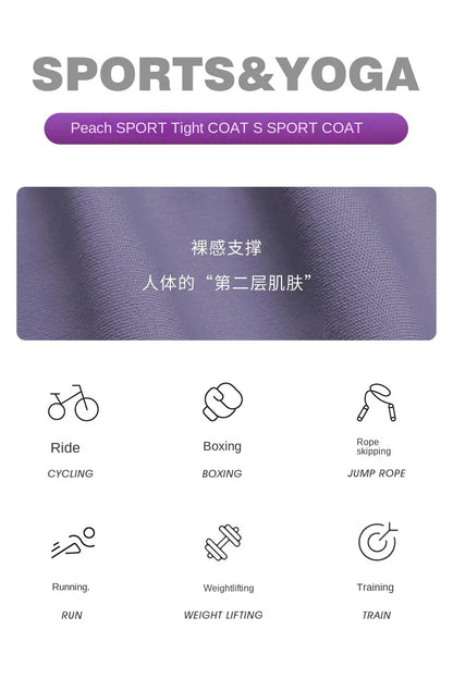 New Colors Jacket Slim Fit Long Sleeved Fitness Coat