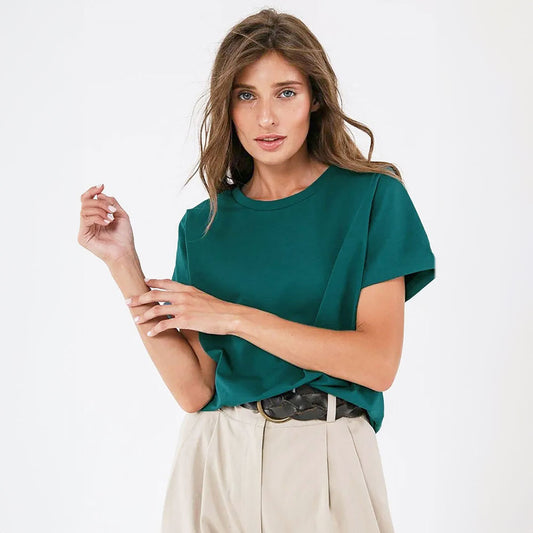 Casual Round-Neck Short Sleeve T-shirt