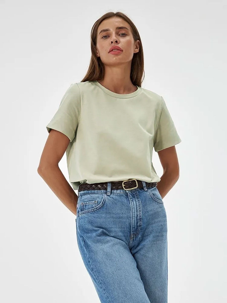 Casual Round-Neck Short Sleeve T-shirt