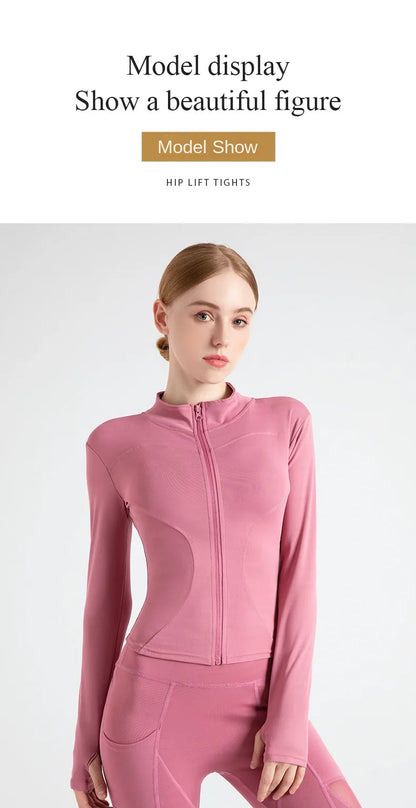 New Colors Jacket Slim Fit Long Sleeved Fitness Coat