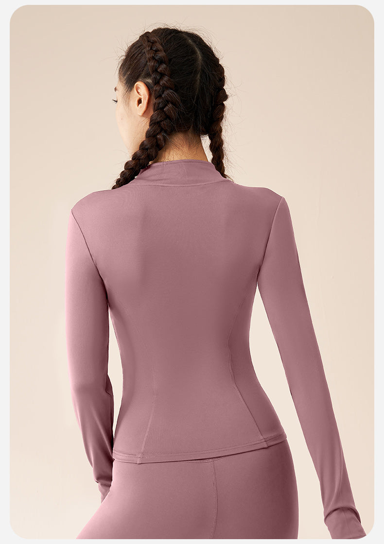 New Colors Jacket Slim Fit Long Sleeved Fitness Coat